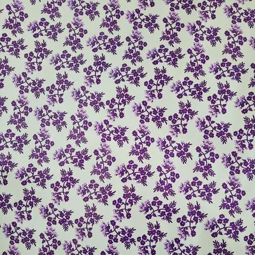 Papier beżowy fiolet kwiaty do 57cmx2m 2m207