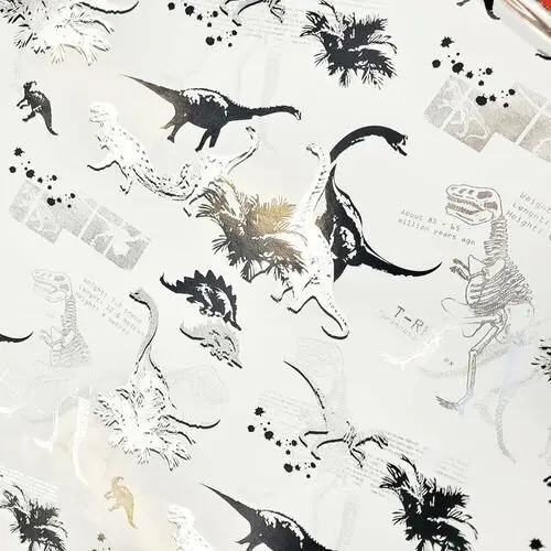 Fastima marcin wajda Papier biały dinozaury do prezentów 57cmx20m 20m336