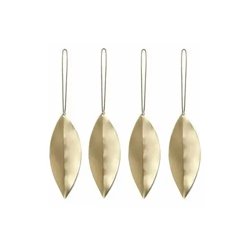 Ferm living leaf brass ozdoby choinkowe 4-pak