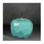Figurka ceramiczna APEL - jabłko o geometrycznych kształtach 13 x 13 x 10 cm niebieski,złoty Sklep on-line