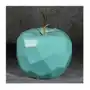 Figurka ceramiczna APEL - jabłko o geometrycznych kształtach 16 x 16 x 13 cm niebieski,złoty Sklep on-line