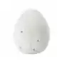 Figurka z dolomitu - jajko wielkanocne zdobione kryształkami ∅ 11 x 12 cm biały Sklep on-line
