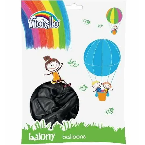 Balony Metal 10" czarny (100szt) FIORELLO