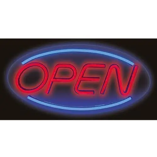 Plexi LED OPEN niebieski czerwony FPNE04 Neon FOREVER TF1