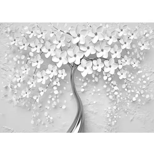 Fototapeta 3D Drzewo Srebrny Kwiat Grafika