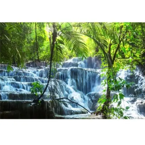Fototapeta 3D Wodospady Krajobraz Kwiaty 1-180