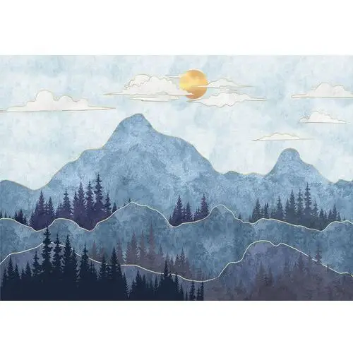 Fototapeta jak malowany Obraz piękny widok pejzaż Las Niebo 368 x 254