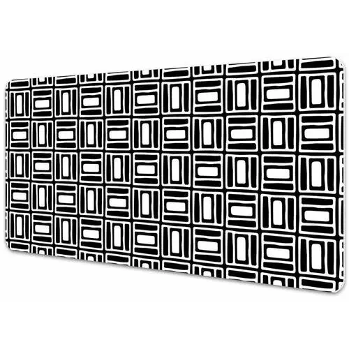 Geometryczny czarno-biały wzór mata na biurko geometryczny czarno-biały wzór Fototapety.pl