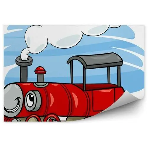 Grafika dla dziecka czerwony pociąg tory fototapeta grafika dla dziecka czerwony pociąg tory 250x250cm magicstick Fototapety.pl