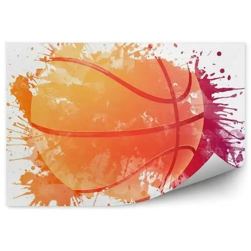 Grafika piłka do koszykówki plama fototapeta samoprzylepna grafika piłka do koszykówki plama 250x250cm fizelina Fototapety.pl