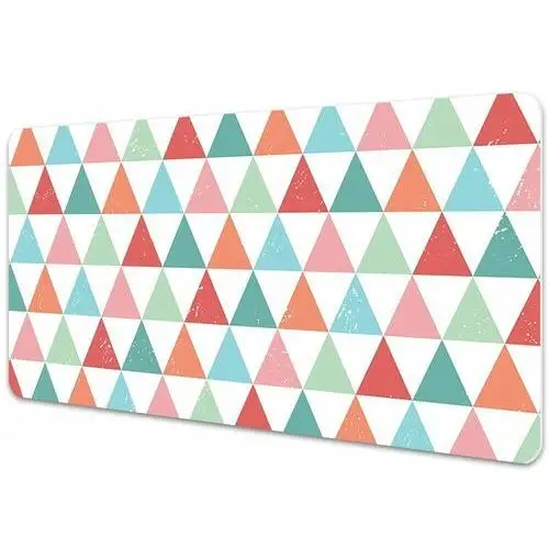 Kolorowe trójkąty geometryczne mata na biurko kolorowe trójkąty geometryczne Fototapety.pl