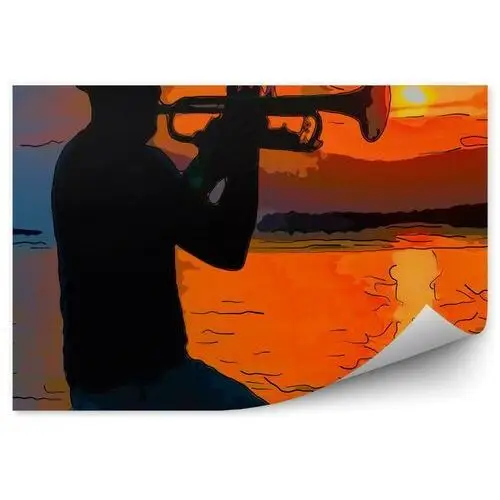 Kuba Hawana trąbka mężczyzna malowany abstrakcja Fototapeta Kuba Hawana trąbka mężczyzna malowany abstrakcja 250x250cm MagicStick