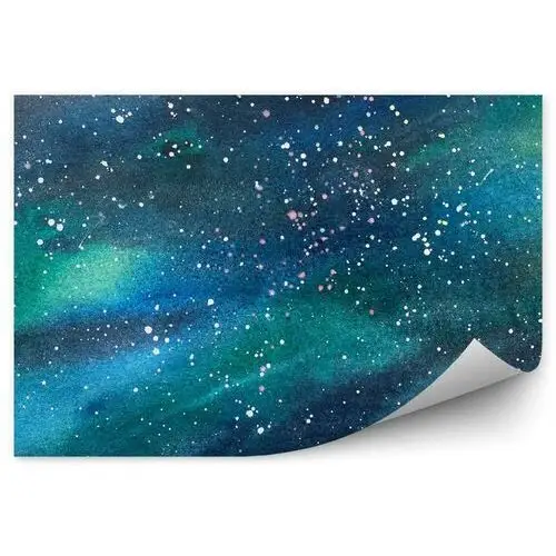 Niebiesko zielona galaktyka gwiazdy obraz fototapeta niebiesko zielona galaktyka gwiazdy obraz 250x250cm magicstick Fototapety.pl