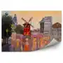 Fototapety.pl Obraz olejny pejzaż moulin rouge paryż francja fototapeta obraz olejny pejzaż moulin rouge paryż francja 250x250cm fizelina Sklep on-line