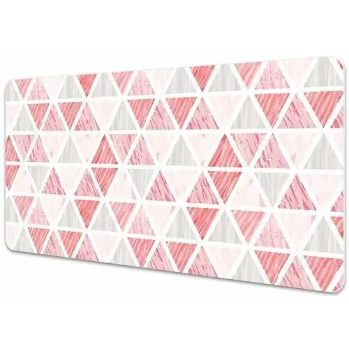 Różowe geometryczne trójkąty Mata na biurko Różowe geometryczne trójkąty