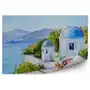 Santorini morze budynki kwiaty Grecja obraz olejny Fototapeta Santorini morze budynki kwiaty Grecja obraz olejny 250x250cm MagicStick Sklep on-line