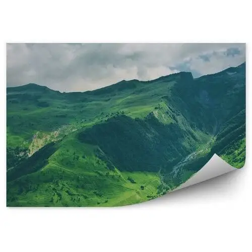 Fototapety.pl Zielony krajobraz górski kaukazu gruzja niebo chmury fototapeta zielony krajobraz górski kaukazu gruzja niebo chmury 250x250cm magicstick