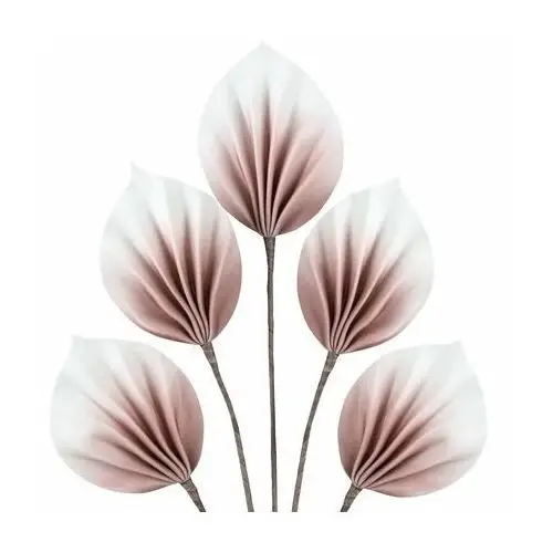 GAŁĄZKA OZDOBNA, liście z efektem ombre z pianki dekoracyjnej 76 cm różowy