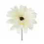 GERBARA sztuczny kwiat dekoracyjny o płatkach z jedwabistej tkaniny ∅ 12 x 55 cm biały Sklep on-line