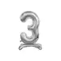 Godan Balon foliowy cyfra 3 srebrna - 74 cm Sklep on-line