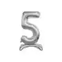 Godan Balon foliowy cyfra 5 srebrna - 74 cm Sklep on-line