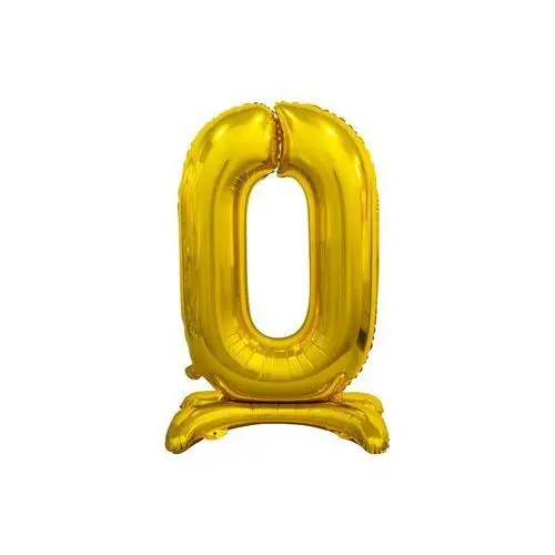 Balon foliowy stojący cyfra 0 złota - 74 cm Godan