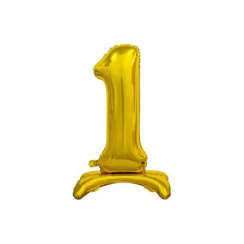 Balon foliowy stojący cyfra 1 złota - 74 cm