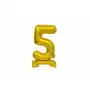 Balon foliowy stojący cyfra 5 złota - 38 cm Godan Sklep on-line