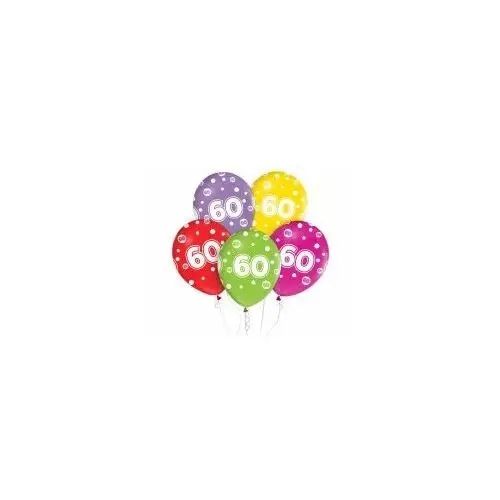 Godan balony liczba 60 urodziny 5 szt