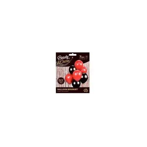 Godan Bukiet balonowy b&c czerwono-czarny 7 szt 4375