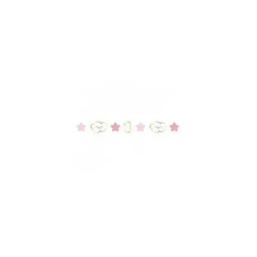 Godan Girlanda papierowa mini Roczek 120 cm różowa