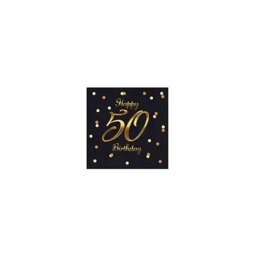 Godan serwetki b&c happy 50 birthday czarne 20 szt
