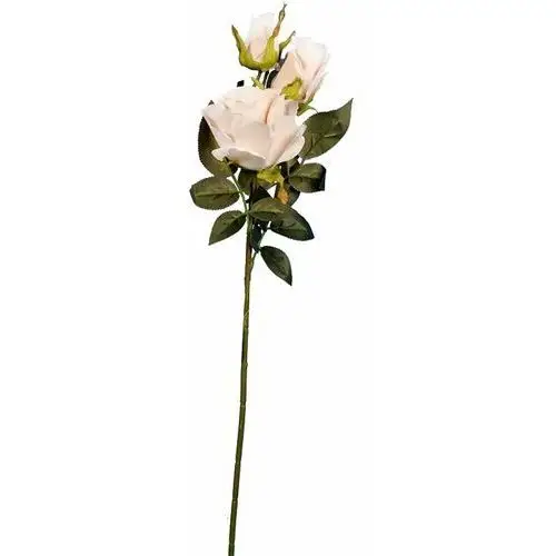 Gałązka sztuczna 74cm róża biała