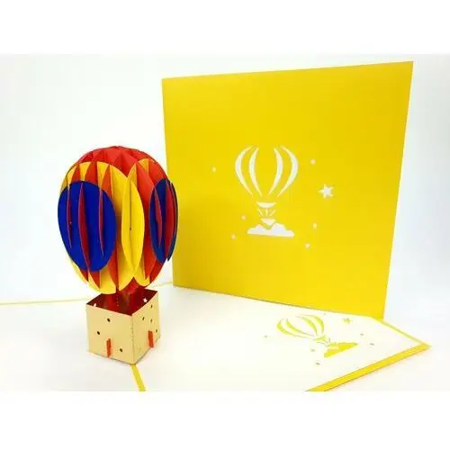 Karnet okolicznościowy 3D, Żółty balon