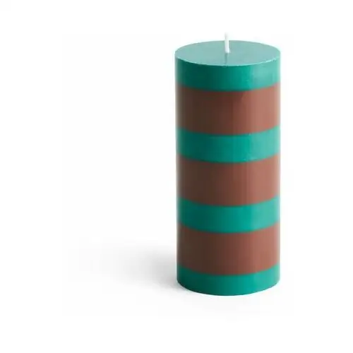 HAY Column Candle świeca blokowa 15 cm Green-brown