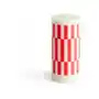 Hay column candle świeca blokowa 15 cm off white-red Sklep on-line