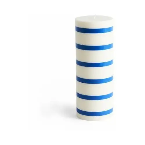 HAY Column Candle świeca blokowa 25 cm Off white-blue