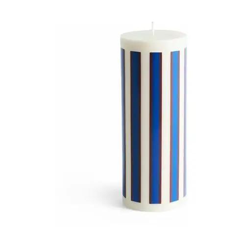 Column candle świeca blokowa 25 cm off white-brown-blue Hay