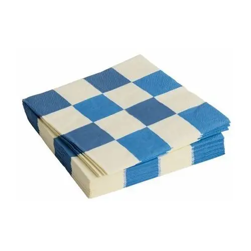 Hay pattern lunch check serwetki 33x33 cm 20-pak off white-blue m