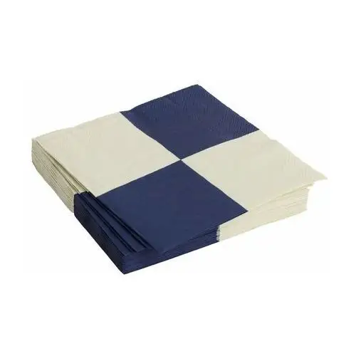 Pattern lunch check serwetki 33x33 cm 20-pak off white-dark blue l Hay