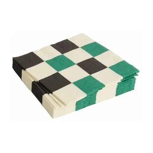 HAY Pattern Lunch Check serwetki 33x33 cm 20-pak Off white-green-black M