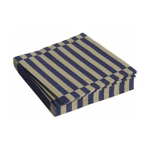 Pattern lunch stripe serwetki 33x33 cm 20-pak dark blue-dark sand pillar Hay