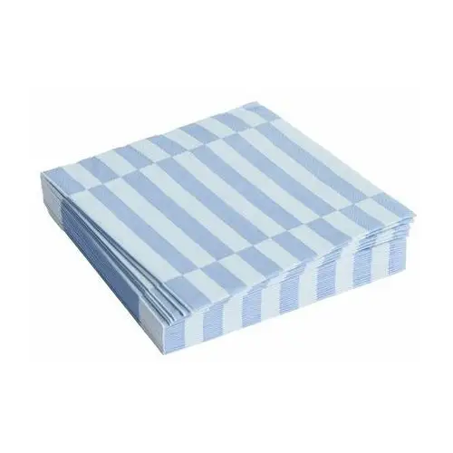 HAY Pattern Lunch Stripe serwetki 33x33 cm 20-pak Light blue-dusty blue pillar