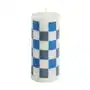 Hay świeca column candle small 15 cm off white-blues Sklep on-line