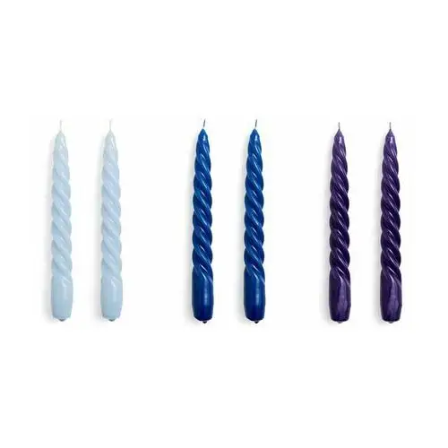 Hay świeca twist 6-pak light blue-blue-purple