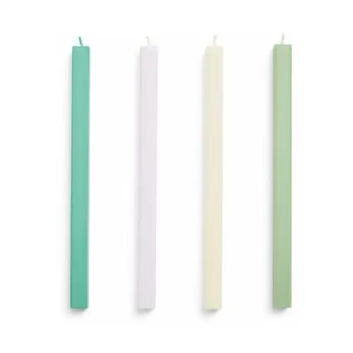 Hay zestaw świec square candle mix 4 sztuki pastel