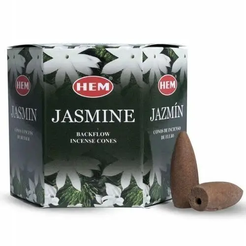 Kadzidełka jasmine precious (jaśmin), backflow stożkowe 40 szt Hem