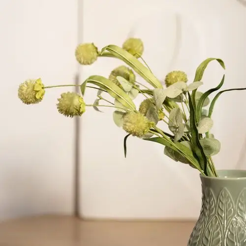 Homla Gałązka sztuczna blomi zielone kulki 58 cm
