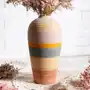 Wazon MAASAI ceramiczny w kolorowe pasy 14x14x26 cm Sklep on-line