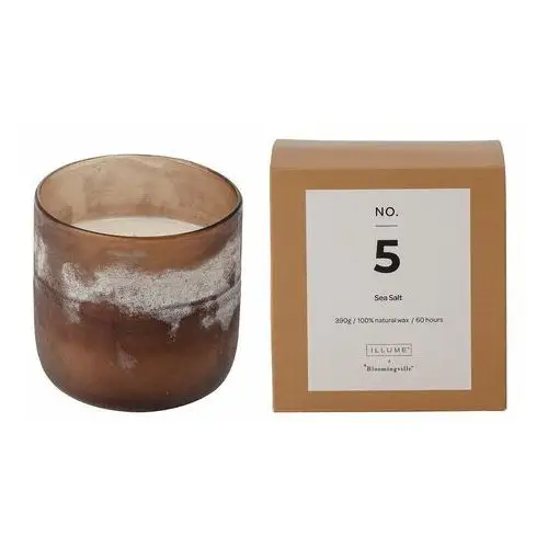 Illume x bloomingville świeca zapachowa no. 5 sea salt 390 g + giftbox